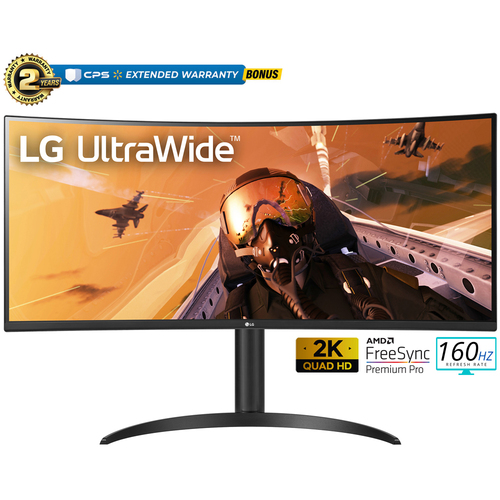 LG 34` Curved UltraWide QHD Monitor w/ AMD FreeSync +2 Year Extended Warranty