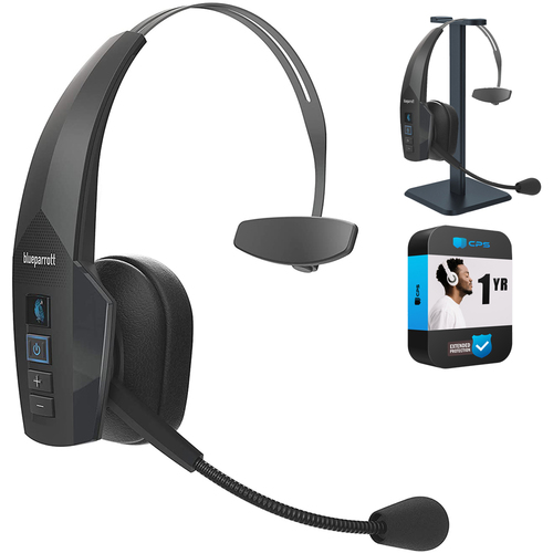 BlueParrott B350-XT Bluetooth Mono Noise-Canceling Headset w/ Warranty Bundle