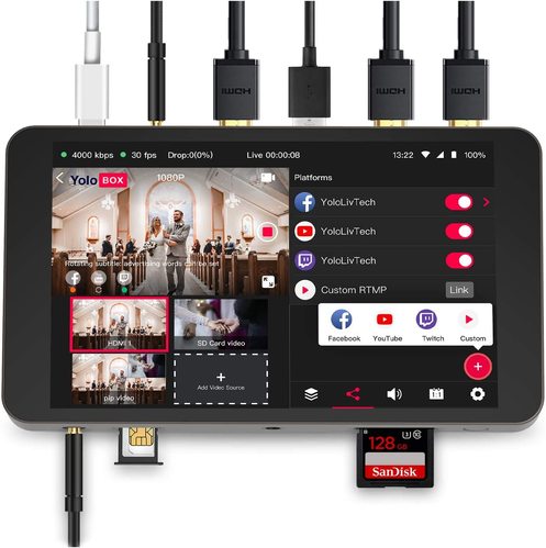 YoloLiv YoloBox Portable Multi-Camera Live Stream Studio/Switch