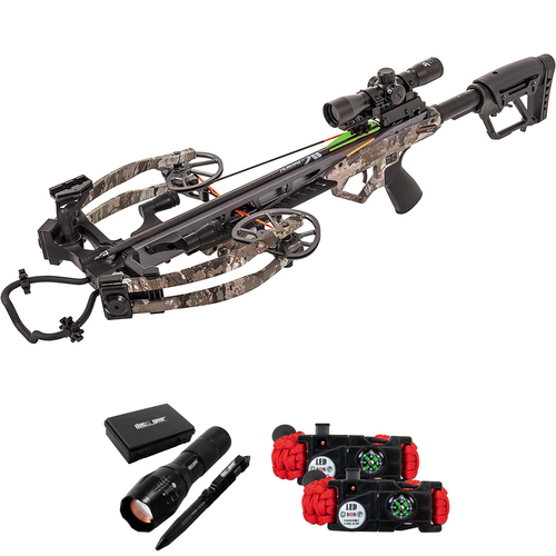 Bear Archery AC94A2A2200 Constrictor Crossbow Kit - Veil Stoke + Tactical Accessory Bundle