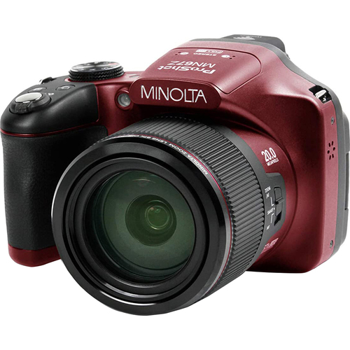 Minolta MN67Z 20 MP/1080p HD Bridge Digital Camera w/ 67x Optical Zoom (Red) - Open Box