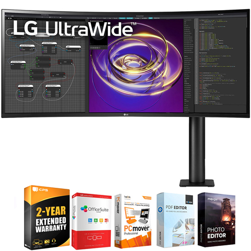 LG 34WP88CN-B 34` 21:9 Curved UltraWide QHD PC Monitor + Protection Pack