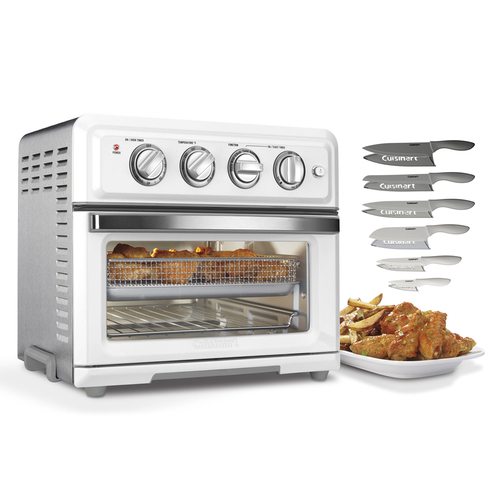 Cuisinart Convection Toaster Oven Air Fryer with Light White + 12 Pcs Knife Set