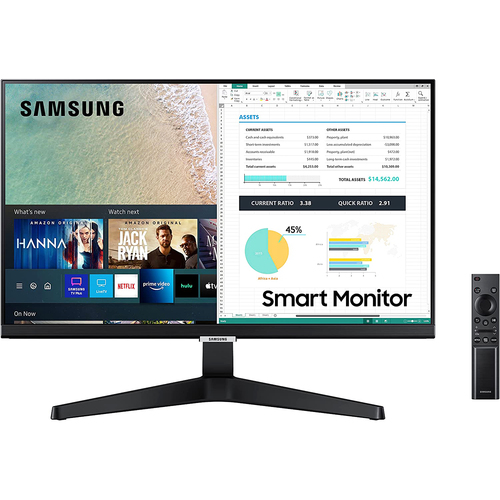 Samsung 24` M5 FHD 1080p Smart PC Monitor and Steaming TV (LS24AM506NNXZA) - Refurbished