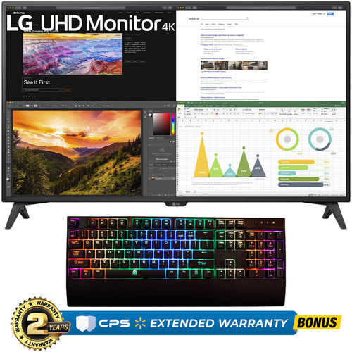 LG 43UN700T-B 43` 4K UHD 3840x2160 Monitor with Bonus Deco Gear Gaming Keyboard