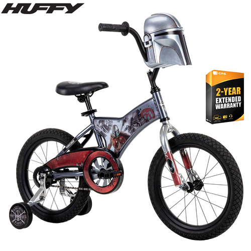 Huffy Star Wars Mandalorian 16` Boys' Bike w/Training Wheels +2 Year Extended Warranty