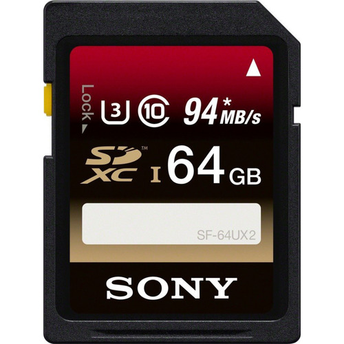 Sony SF64UX2/TQ - 64GB SDXC Class 10 UHS-1, R94 W70 Memory Card