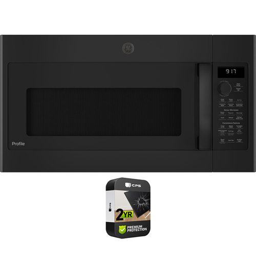 GE Profile 1.7 Cu. Ft. Convection Microwave Oven Black with 2 Year Warranty