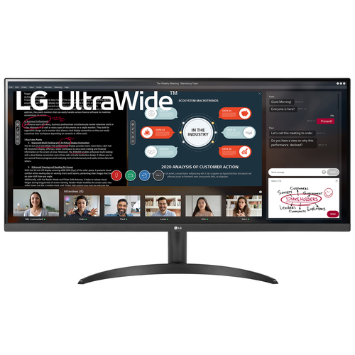 LG 34` UltraWide FHD HDR Monitor with FreeSync (34WP500-B) - Refurbished