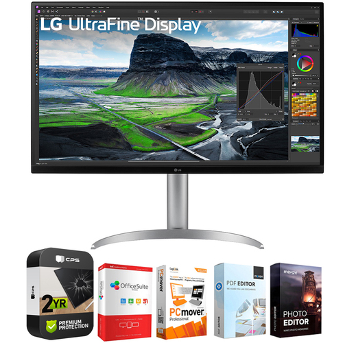 LG 32UQ85R-W 32` UltraFine UHD 4K Nano IPS Monitor + 2 Year Protection Pack