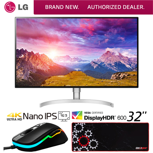 LG UltraFine 32` 4K IPS UHD LED Monitor w/ Thunderbolt 3 + Gaming Mouse Bundle