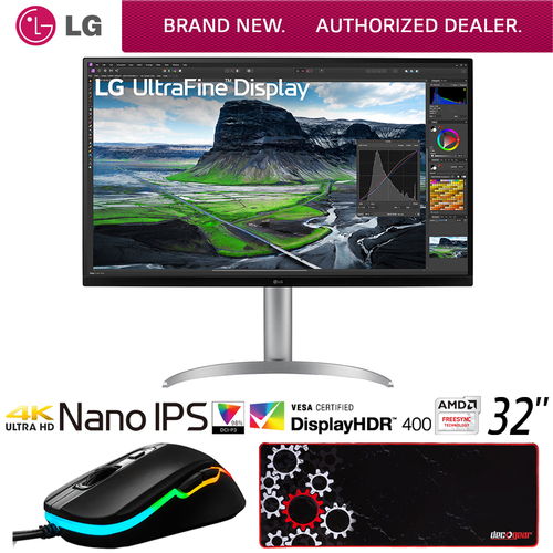 LG 32` UltraFine 4K Nano IPS Monitor w/ ATW VESA DisplayHDR 400 +Gaming Mouse Kit