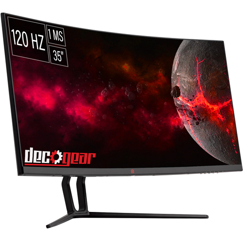 Deco Gear 35` Curved Gaming Ultrawide Monitor, 3440x1440, 120 Hz, 1ms MPRT, Color Accurate