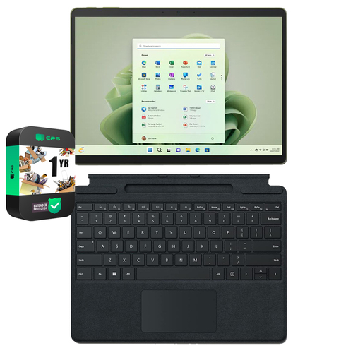 Microsoft Surface Pro 9 13` Tablet i5, 16GB/256GB, Forest w/ Keyboard +Extended Protection