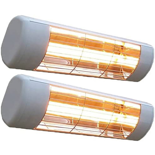 SUNHEAT WL15-B 1500W Commercial Outdoor Wall Mount Heater White 2 Pack