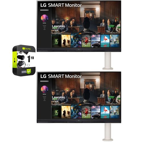LG 32` 4K UHD Smart Monitor with webOS and Ergo Stand 2 Pack + 1 Year Warranty