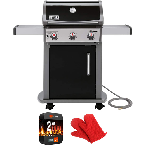 Weber Spirit E-310 3-Burner Natural Gas Grill, Black w/ Warranty + Oven Mitts