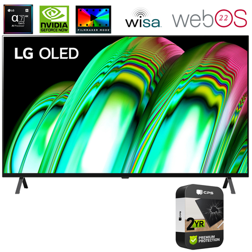 LG OLED55A2PUA 55` A2 Series 4K HDR TV (2022) (Renewed) + 2 Year Protection Pack