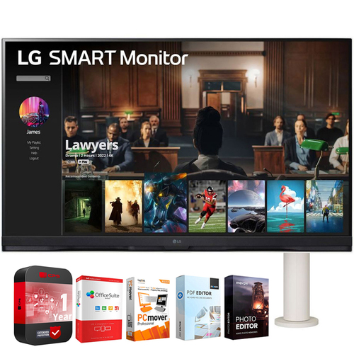 LG 32` 4K UHD Smart Monitor with webOS and Ergo Stand + 1 Year Protection Pack