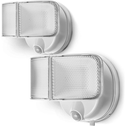 Home Zone Security Battery Powered Motion Sensor Flood Lights, 2-Pack