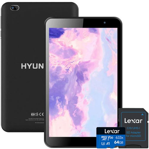 Hyundai HYtab Plus 8WB1 8` Tablet, HD IPS, 2GB/32GB with Lexar Memory 64GB Card