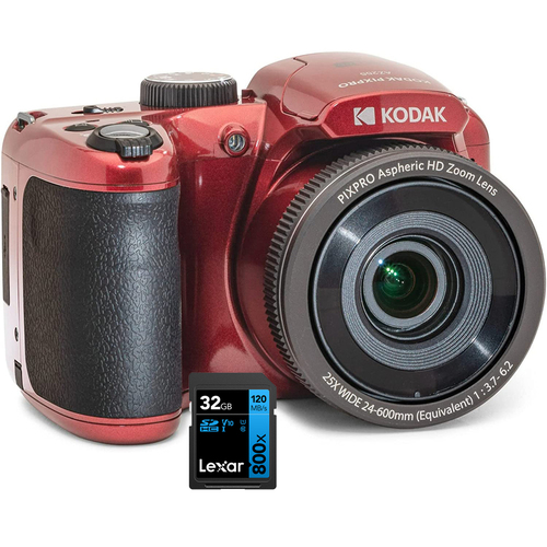 Kodak PIXPRO Astro Zoom 16MP Digital Camera 25X Zoom Red with 32GB Memory Card