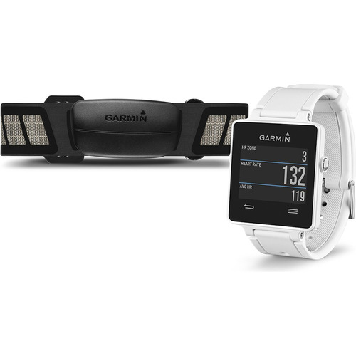 Garmin vivoactive GPS Smartwatch with Heart Rate Monitor - White (010-01297-11)