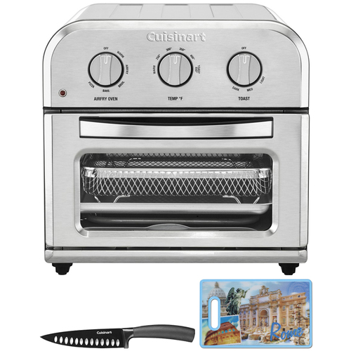 Cuisinart Compact AirFryer/Convection Toaster Oven Steel + Knife & Cutting Board