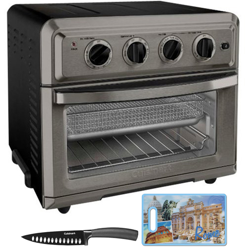 Cuisinart Convection Toaster Oven Air Fryer with Light Black + Knife & Board