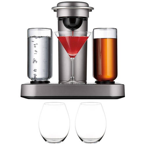 Bartesian Premium Home Bar Cocktail Machine (Refurb.) + Riedel Wine Friendly Tumbler Set