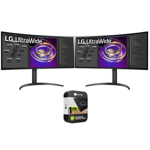 LG 34` Curved 21:9 UltraWide QHD IPS Display PC Monitor 2 Pack + 1 Year Warranty