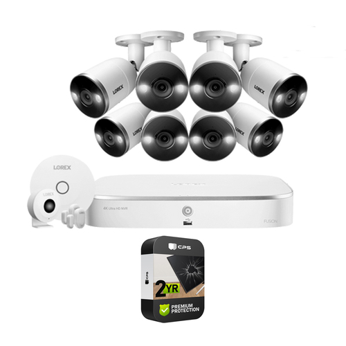 Lorex 4K 8-Ch NVR System w/ 8x 4K 8MP IP Cameras & Sensor Kit + 2 Year Warranty