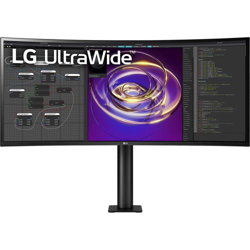 LG 34` 21:9 Curved UltraWide QHD (3440x1440) PC Monitor with Ergo Stand - Open Box