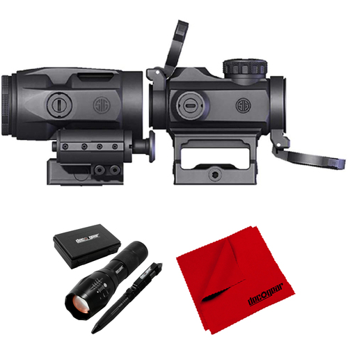 Sig Sauer ROMEO MSR & JULIET3-MICRO Red Dot Sight & Micro 3x Magnifier + Accessories Kit