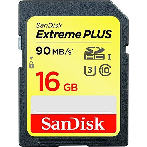 Sandisk Extreme Plus SDHC Memory Card, 16GB, Class 10 (SDSDXSF-016G-ANCIN)