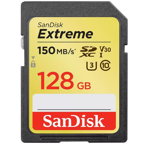 Sandisk Extreme SDXC Memory Card, 128GB, UHS-I (SDSDXV5-128G-ANCINSD)