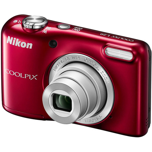 Nikon COOLPIX L29 16.1 MP Digital Camera with 5x Optical Zoom (Red) Factory Refurb.