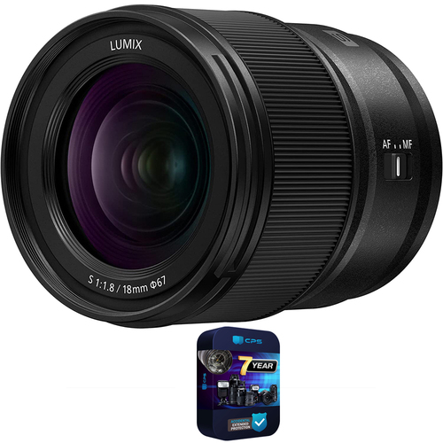 Panasonic LUMIX S 18mm f/1.8 Camera L-Mount Lens with 7 Year Extended Warranty