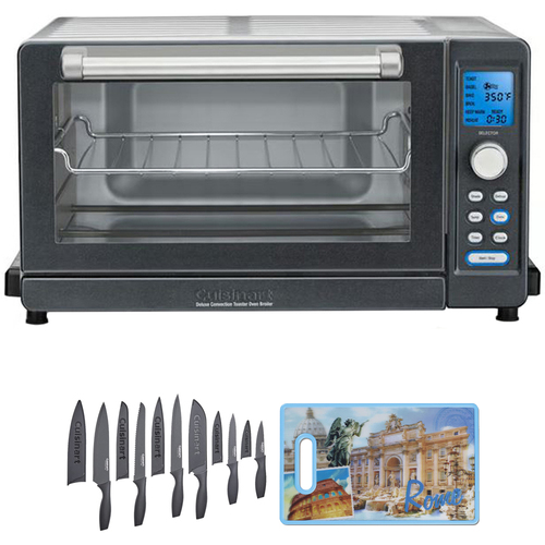 Cuisinart Deluxe Convection Toaster Oven Broiler w/ 12pc Cutlery Set + 3D Cutting Board