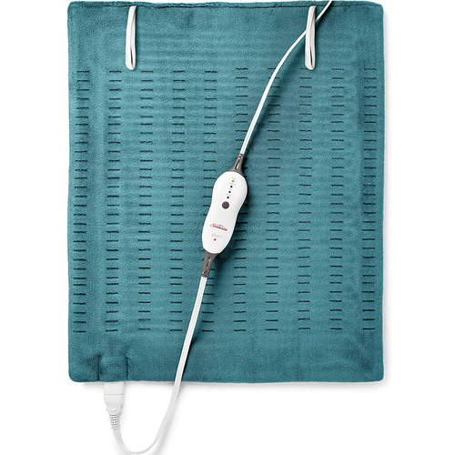 Sunbeam Heating Pad for Back, Neck, and Shoulder 6 Heat Settings, XXL (Lagoon Blue)