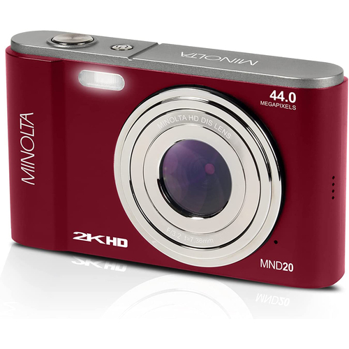 Minolta MND20 44 MP / 2.7K Ultra HD Digital Camera - Red