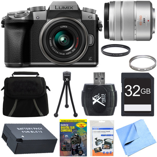 Panasonic LUMIX G7 Interchangeable Lens 4K Ultra HD DSLM Camera 14-42mm Lens Deluxe Bundle
