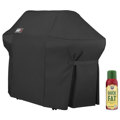 Weber 7108 Grill Cover w/ Storage Bag for Summit 400 Grills w/ Duck Fat Cooking Oil