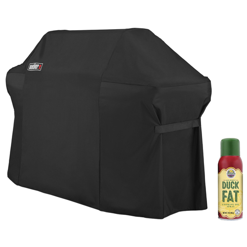 Weber 7109 Grill Cover w/ Storage Bag for Summit 600 Series w/ Duck Fat Cooking Oil