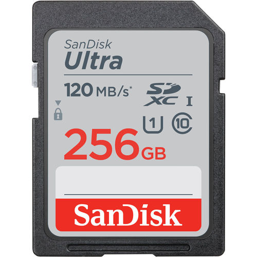 Ultra SDXC Memory Card, 256GB, Class 10/UHS-I, 120MB/S
