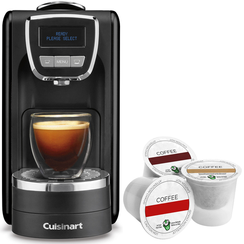 Cuisinart Espresso Defined Espresso Maker with Single Serve Brew Cups 3 K-Cups