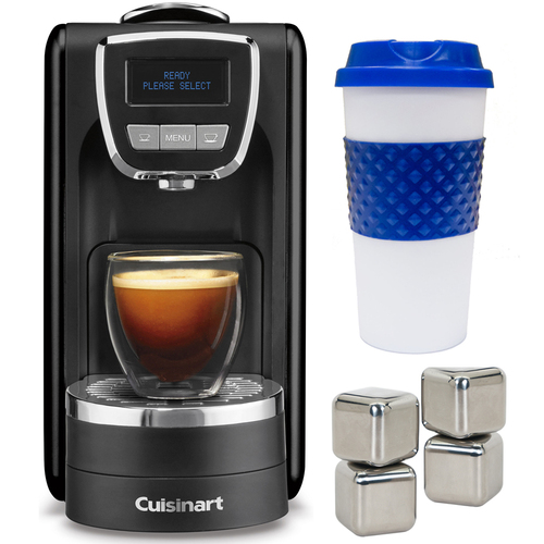 Cuisinart Espresso Defined Espresso Maker with Travel Mug and Steel Ice Cubes