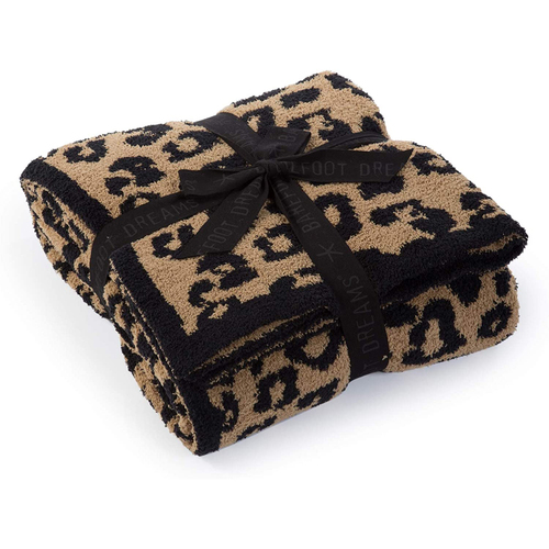 CozyChic Safari Throw Blanket, Leopard