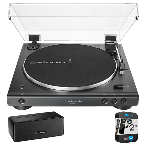 Audio-Technica Automatic Wireless Turntable and Speaker Black + 2 Year Warranty