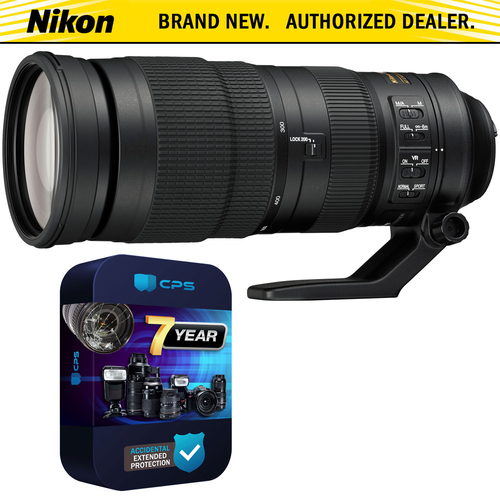 Nikon AF-S FX Full Frame NIKKOR 200-500mm f/5.6E ED Zoom Lens + 7 Year Protection Pack